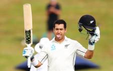 FILE: New Zealand batsman Ross Taylor celebrates his 17th Test hundred against the West Indies. Picture: Twitter/@westindies