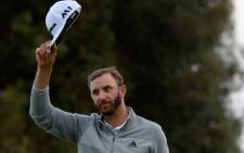FILE: Dustin Johnson celebrates his win on the 18th hole during the final round at the Genesis Open at Riviera Country Club on February 19, 2017 in Pacific Palisades, California. Picture: AFP.