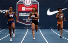 Allyson Felix (centre) competes in the Women's 400 Meter heats during the 2019 USATF Outdoor Championships at Drake Stadium on 25 July 2019 in Des Moines, Iowa. Picture: AFP