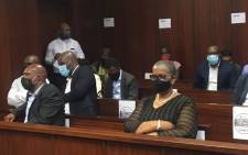 Former eThekwini mayor, Zandile Gumede (front right) and some of her co-accused appear at the Durban Commercial Crimes Court in her corruption case on 10 December 2020. Picture: Nkosikhona Duma/Eyewitness News.