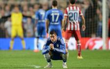 Chelsea's Fernando Torres sit down in despair after his team were knocked out of the Champions League by Atletico Madrid on 30 April 2014. Picture: Facebook.