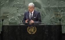 This UN handout photo shows Volkan Bozkir, President of the seventy-fifth session of the United Nations General Assembly, delivers closing remarks to the general debate of the 75th session of the United Nations General Assembly, on 29 September 2020, in New York. Picture: AFP