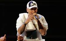 A screenshot of Eminem performing. Picture: CNN