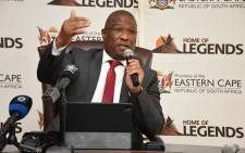 Eastern Cape Premier Oscar Mabuyane announcing his new Cabinet on Tuesday, 16 August 2022. Picture: Eastern Cape Government/Facebook.