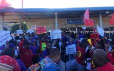 Numsa and South African Cabin Crew Association (Sacca) members picket at the SAA Airways Park in Kempton Park on 15 November 2019. Picture: Mia Lindeque/EWN