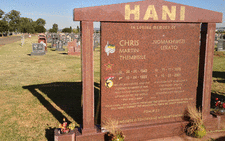 Former South African Communist Party (SACP) General Secretary Chris Hani’s grave site at the Thomas Nkobi Memorial Park Cemetery in Boksburg Picture: Govan Whittles/EWN