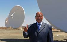 President Jacob Zuma visits the Square Kilometer Array (SKA) site in Carnavon, Northen Cape on 9 October 2012. Picture: GCIS.