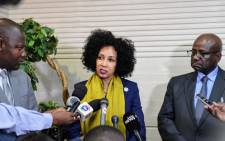Minister of International Relations and Cooperation Lindiwe Sisulu briefs media on South African humanitarian assistance and the rescue efforts by the SANDF following Cyclone Idai. Picture: @SAgovnews/Twitter.