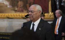FILE: Former US Secretary of State Colin Powell arrives to pay his respects as the remains of former US President George H. W. Bush lie in state at the US Capitol rotunda in December 2018 in Washington, DC. Picture: Alex Edelman/AFP