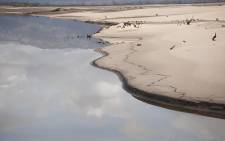 FILE: A shallow stream of water runs through the Theewaterskloof Dam. Picture: Bertram Malgas.