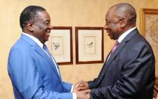 President Cyril Ramaphosa met with Zimbabwean President Emmerson Mnangagwa at the Sheraton Hotel in Pretoria on 21 December 2017. Picture: GCIS 