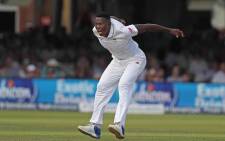 FILE: South Africa’s Kagiso Rabada celebrates a wicket. Picture: @OfficialCSA/Twitter