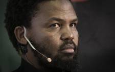 BLF leader Andile Mngxitama at the BLF manifesto launch in Soweto. Picture: Xanderleigh Dookey/EWN