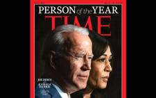 US President-elect Joe Biden and Vice President-elect Kamala Harris on the cover of 'Time' magazine. Picture: @TIME/Twitter.