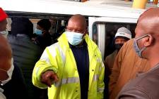 FILE: Gauteng Transport MEC Jacob Mamabolo visits a taxi rank. Picture: Gauteng Health
