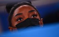 USA's Simone Biles attends the artistic gymnastics women's all-around final during the Tokyo 2020 Olympic Games at the Ariake Gymnastics Centre in Tokyo on 29 July 2021. Picture: AFP