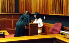 The second alleged victim, Suellen Sheehan, testifying during Bob Hewitt trial on 10 February 2015. Picture: Measego Rahlaga/EWN.