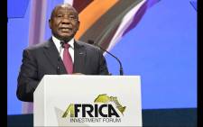 President Cyril Ramaphosa addresses the Africa Trade Investment Forum in Sandton. Picture: GCIS.
