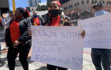 FILE: A group of Numsa-affiliated workers protested at the Department of Labour's provincial head offices in Cape Town on 30 September 2020. Picture: Kaylynn Palm/Eyewitness News.