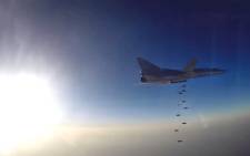 FILE: Russian Defence Ministry footage shows a Russian bomber Tupolev Tu-22M3 conducting airstrike. Picture: AFP