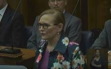 YouTube screengrab of Western Cape Premier Helen Zille delivering her State of the Province Address (Sopa) on 22 February 2018.