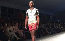 A design by Laduma Ngxokolo showcased at the Mercedes Benz Fashion Week incorporated Xhosa traditional attire with modern day clothing. Picture: @MB_FashionSA.