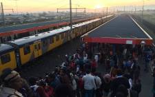 FILE. Three Metrorail carriages were set alight at the Cape Town Metrorail station. Picture: Shantel Moses/Supplied.