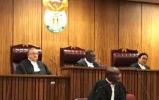 Judge President Dustan Mlambo delivering judgment in the Pretoria High Court on President Jacob Zuma’s application to set aside the Public Protector’s remedial action that the chief justice appoints a judge to preside over a state capture commission of inquiry. Picture: Barry Bateman/EWN.