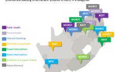Which South African provinces are the best and worst to live in? Statistics from the 2012 General Household Survey can help you decide. Graphic: EWN