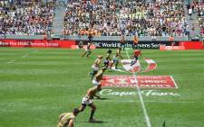FILE: The Blitzboks in action during the Cape Town leg of the World Sevens Series. Picture: @BlitzBokke/Twitter
