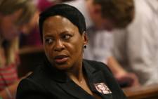 Gauteng Premier Nomvula Mokonyane at the trial of Oscar Pistorius at the High Court in Pretoria on 5 March, 2014. Picture: AFP.