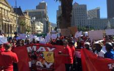 South African Post Office workers protest on 5 May 2016. Picture: Xolani Koyana/EWN.
