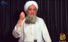 FILE: A still image from a video released by Al-Qaeda’s media arm as-Sahab and obtained on 11 September 2012 courtesy of the Site Intelligence Group shows al-Qaeda leader Ayman al-Zawahiri in a video, speaking from an undisclosed location on the eleventh anniversary of the 9/11 attacks. President Joe Biden announced 2 August 2022 that the United States had killed Al-Qaeda chief Ayman al-Zawahiri, one of the world's most wanted terrorists and a mastermind of the 11 September 2001 attacks, in a drone strike in Kabul. Picture: SITE INTELLIGENCE GROUP / AFP