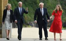Britain's Prime Minister Boris Johnson (2R) and his wife Carrie Johnson (R) walk with US President Joe Biden and US First Lady Jill Biden prior to a bi-lateral meeting at Carbis Bay, Cornwall on 10 June 2021, ahead of the three-day G7 summit being held from 11-13 June. G7 leaders from Canada, France, Germany, Italy, Japan, the UK and the United States meet this weekend for the first time in nearly two years, for the three-day talks in Carbis Bay, Cornwall. Picture: Brendan SMIALOWSKI/AFP