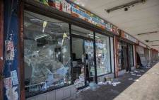 Several shops were looted and set alight in Malvern on 1 September 2019. Picture: Abigail Javier/EWN
