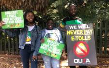 Gauteng residents from different political parties and organisations are joining hands under one banner as they demand that e-tolls be scrapped in Gauteng. Picture: Mia Lindeque/EWN.