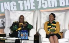 FILE: President Jacob Zuma and his wife Thobeka Madiba-Zuma in Soweto for his 75th birthday celebration. Picture: Clement Manyathela/EWN.