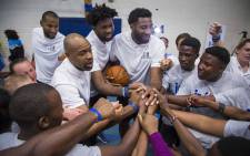 NBA players celebrate with Special Olympic athletes during a coaching clinic on 2 August 2017, as part of the NBA Africa events in Johannesburg. Picture: Thomas Holder/EWN