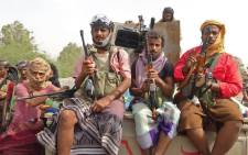 Yemeni pro-government forces gather on the eastern outskirts of Hodeida as they continue to battle for the control of the city from Huthi rebels on 9 November 2018. Picture: AFP
