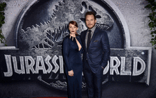 Actors Bryce Dallas Howard (L) and Chris Pratt attend the Universal Pictures' Jurassic World premiere at the Dolby Theatre on 9 June 2015 in Hollywood, California. Picture: AFP.