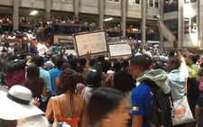 Wits University students gather at Senate House on 19 October, 2015. Picture: Gia Nicoalides/EWN.