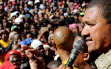 FILE: Western Cape ANC leader Marius Fransman is seen addressing protesters during a march against poor services and housing issues outside the Office of the Premier in Cape Town on Wednesday, 23 April 2014. Picture: Sapa.