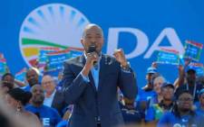 FILE: Maimane paid tribute to the outgoing Fedex chair James Self and CEO john Boughey who stepped down on Thursday. Picture: EWN