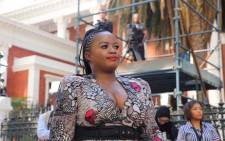 FILE: Former DA MP Phumzile Van Damme arrives on the red carpet outside Parliament for the 2020 State of the Nation Address. Picture: Kayleen Morgan/Eyewitness News