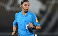 In this file photo taken on 24 August 2019 French referee Stephanie Frappart looks on during the French L1 Football match between SCO Angers and FC Metz at the Raymond-Kopa Stadium, in Angers, northwestern France. Picture: AFP