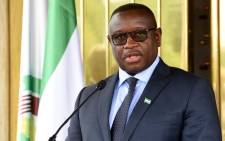 Sierra Leone president Julius Maada Bio attends a press conference after a meeting with Ivorian President on 4 May 2018 at the presidential palace in Abidjan. Picture: AFP