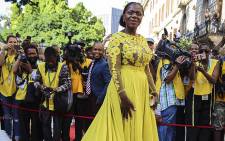 Public Protector Advocate Thuli Madonsela on the red carpet at Parliament ahead of President Jacob Zuma's 2016 State of the Nation address. Picture: Aletta Harrison/ EWN.