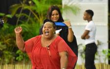 A mother celebrates at her daughter's graduation at UKZN on 1 April 2019. Picture: UKZN/Facebook