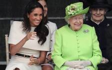 The Duchess of Sussex and Queen Elizabeth watched schoolchildren perform in Cheshire on 15 June 2018. Picture: kensingtonroyal/instagram.com
