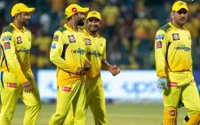 Mahendra Singh Dhoni (right) leads his team off the pitch following their victory over the Sunrisers Hyderabad in their Indian Premier League match on 1 May 2022. Picture: @ChennaiIPL/Twitter